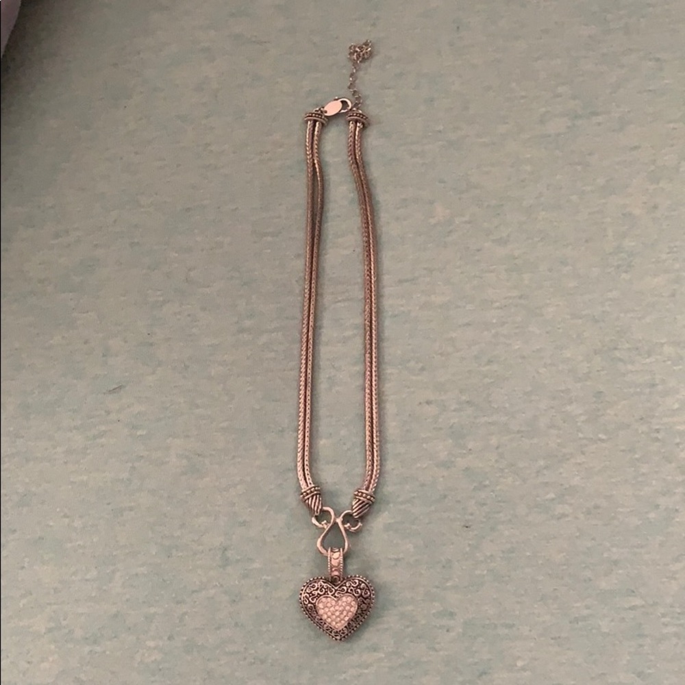 Heart necklace with crystal